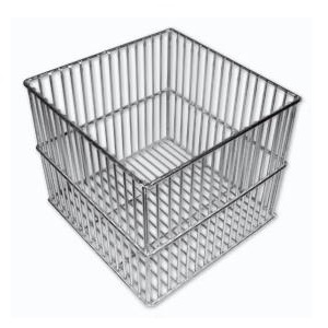 CESTO QUADRADO OU RETANGULAR DE ACO INOX 40X46X10